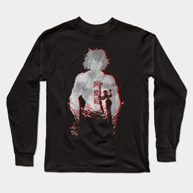 Blood Rivalry:Kengan Ashura vs Baki The Grappler Long Sleeve T-Shirt by Vertei